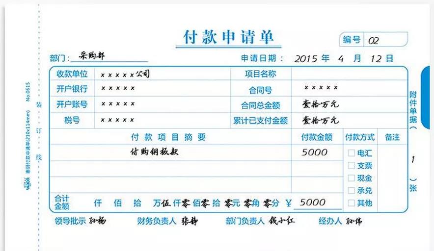 用友T+付款申请单